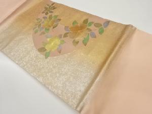 金彩椿模様名古屋帯